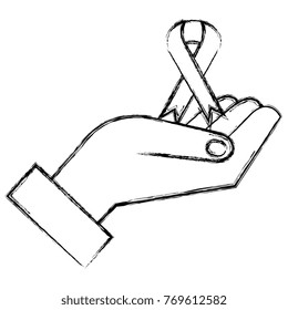 hand with ribbon campaign