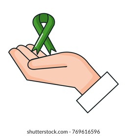 hand with ribbon campaign