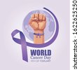 world cancer day ribbon