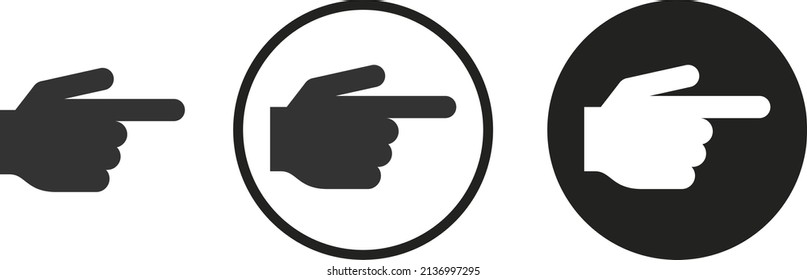 hand right icon . web icon set .vector illustration