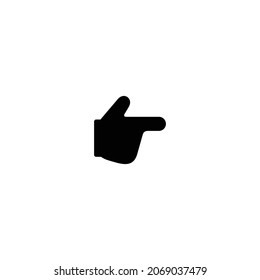 Hand right simple flat icon vector illustration