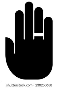 Hand with ring icon