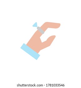 Hand, ring, wedding icon. Simple color vector elements of marriage icons for ui and ux, website or mobile application