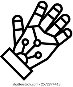 Hand Robot Icon Element For Design