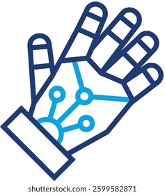 Hand Robot Icon Element For Design