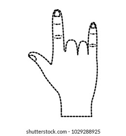 hand in rock n roll sign gesture