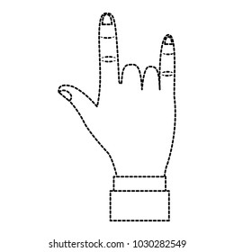 hand in rock n roll sign gesture