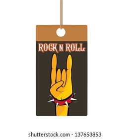 Hand in rock n roll sign. vector sign of rock n roll music and lifestyle.