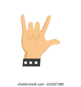 hand in rock n roll sign, man hand rock gesture