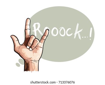 hand in rock and roll sign