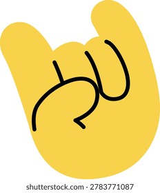 Hand Rock Sign, Rock and roll Heavy Metal Devil Horn, hand sign icon