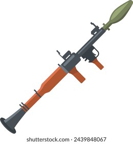 Lanzacohetes de mano. Icono de color de pistola explosiva