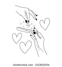  hand rolled joint with love