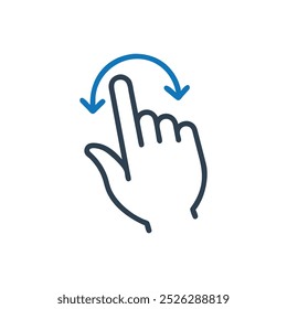 Hand Rotate Counter Clockwise Vector Icon, Hand Rotate Right Vector Icon