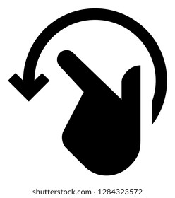 Hand Rotate Left Vector Icon