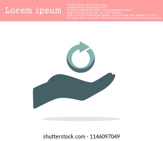 Hand With Rotation Arrow