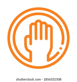 Hand Round Frame Icon Vector. Outline Hand Round Frame Sign. Isolated Contour Symbol Illustration