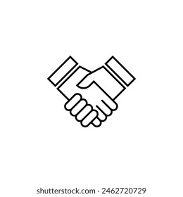 Hand sake line icon vector 