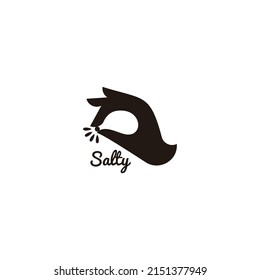 Hand Salt Cook Chef Symbol Logo Vector