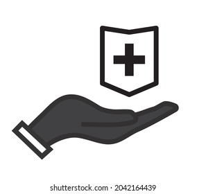 hand with sanitation symbol vector illustration eps10
