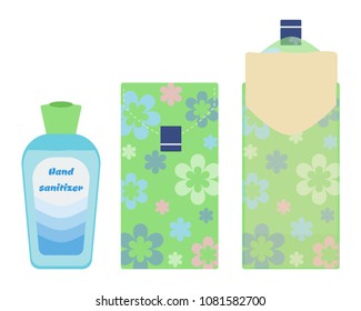 Ilustración vectorial del limpiaparabrisas y los tejidos de papel. 