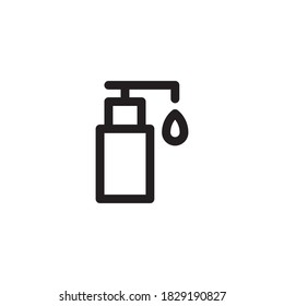 hand sanitiser vector icon design template