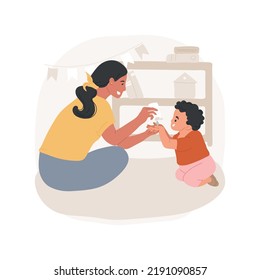 Hand Sanitising Isolated Cartoon Vector Illustration. Learn Using Hand Sanitizer, Handwashing, Teach Children Disinfection, Personal Hygiene, Daycare Center, Self-care Education Vector Cartoon.