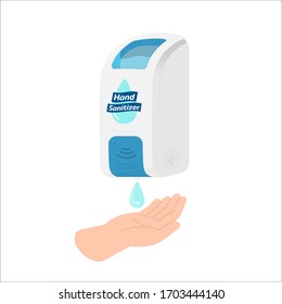 Hand sanitizer. Alcohol gel for washing hands, washing gel, gel pump bottle, alcohol gel, vector illustration