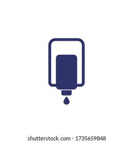 Hand sanitizer, automatic dispenser icon on white