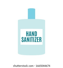 Hand Sanitizer Bottle, Sanitizer Container, Flat Icon Vector Icon Symbol Illustration Background