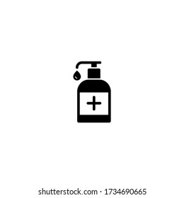 Handanitizer Flasche Symbol flache Vektor Logo Design trendy Illustration Symbol Grafik