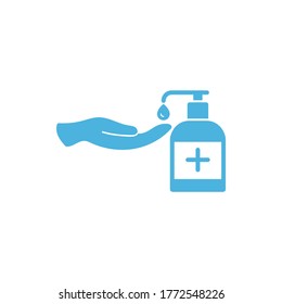 hand sanitizer bottle icon flat vector logo design trendy illustration signage symbol graphic simple