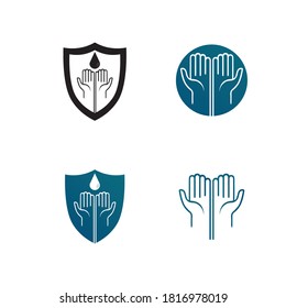 Hand sanitizer bottle icon isolated on white background  Disinfection concept  Washing gel Alcohol bottle for hygiene Vector Illustration