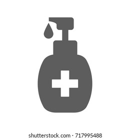 Hand sanitizer bottle icon in trendy flat style isolated on white background. Symbol for your web site design, logo, app, UI. Vector illustration, EPS