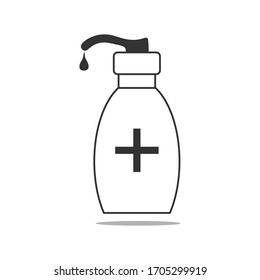 Icono del frasco del limpiador manual. Ilustración del vector