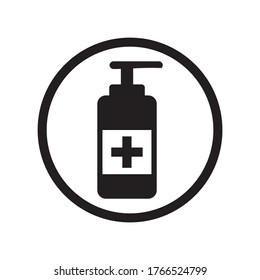 hand sanitizer bottle icon vector illustration symbol