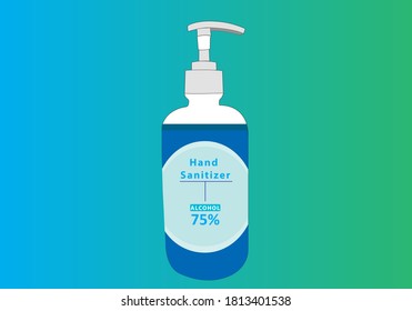 hand sanitizer bottle with a press model