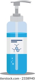 Hand sanitizer bottle. Pump bottle