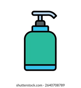 Hand sanitizer bottle vector art illustration