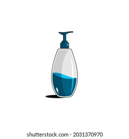 hand sanitizer bottle vector design on white background