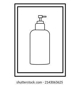 Hand sanitizer Clear handsanitizer in a clear pump bottle label design vector packaging design.