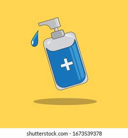 Hand Sanitizer for fight virus vector