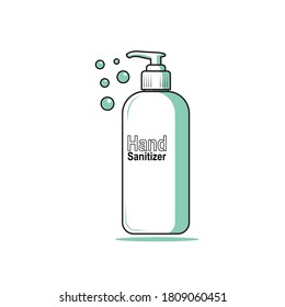 Hand sanitizer flat design illustration. Perfect for health products, hand sanitizer related products.