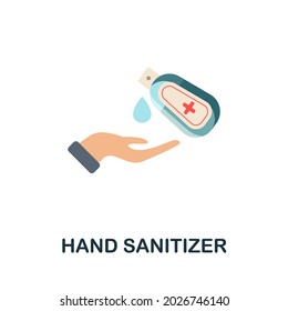 Hand Sanitizer flat icon. Colored sign from disinfection collection. Creative Hand Sanitizer icon illustration for web design, infographics and more