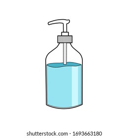 Hand sanitizer gel for hand hygiene coronavirus (Covid-19) protection.