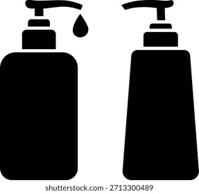 Icono de glifo de desinfectante de manos – Símbolo de botella de higiene sólida