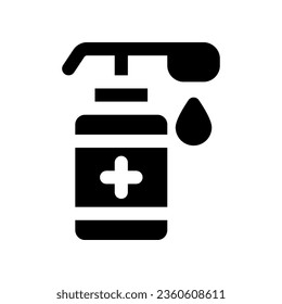 hand sanitizer glyph icon. vector icon for your website, mobile, presentation, and logo design.