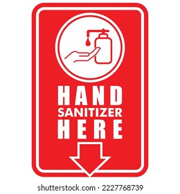 Handanisierer hier, Aufkleber, Vektorgrafik
