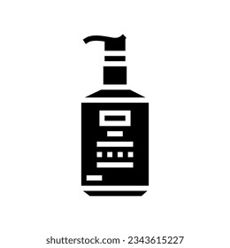 hand sanitizer hygiene glyph icon vector. hand sanitizer hygiene sign. isolated symbol illustration