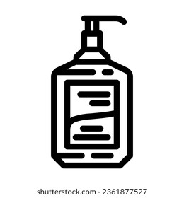 hand sanitizer hygiene line icon vector. hand sanitizer hygiene sign. isolated contour symbol black illustration